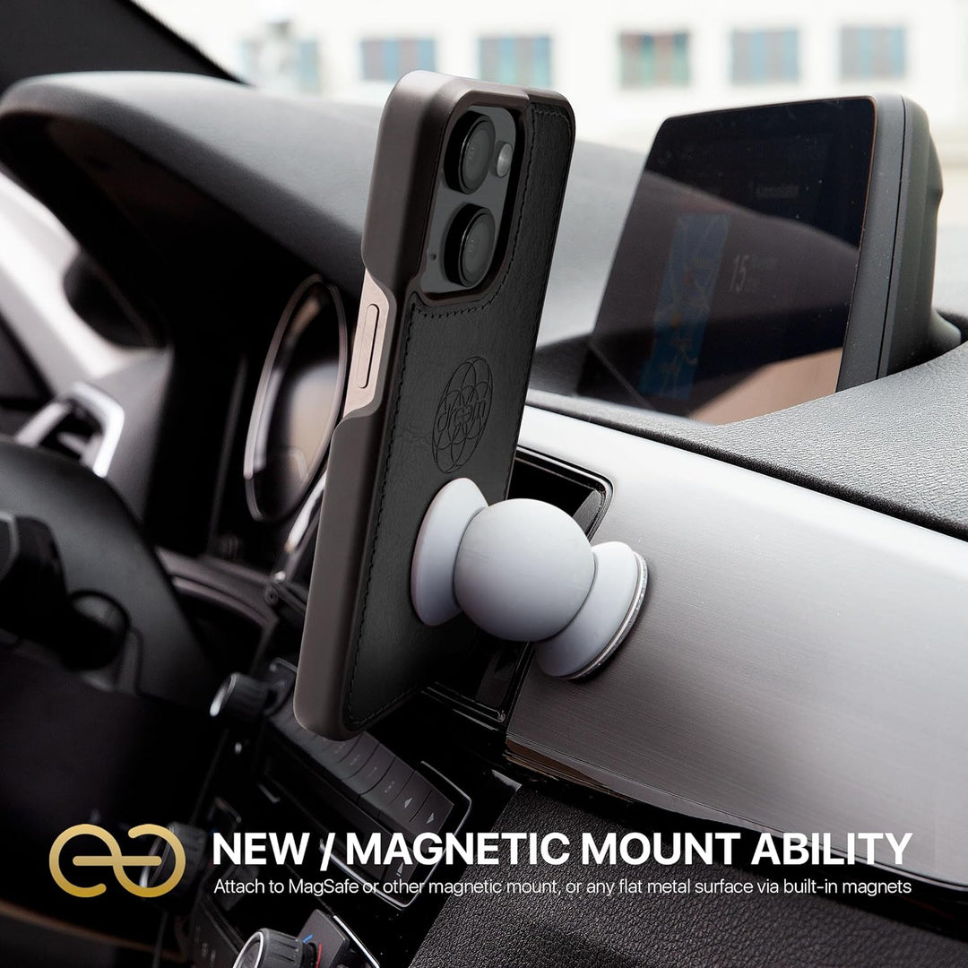 Dreem Fibonacci iPhone 15 Plus Brieftaschen-Etui / 2-in-1 stossfestes Etui und abnehmbares Folio aus