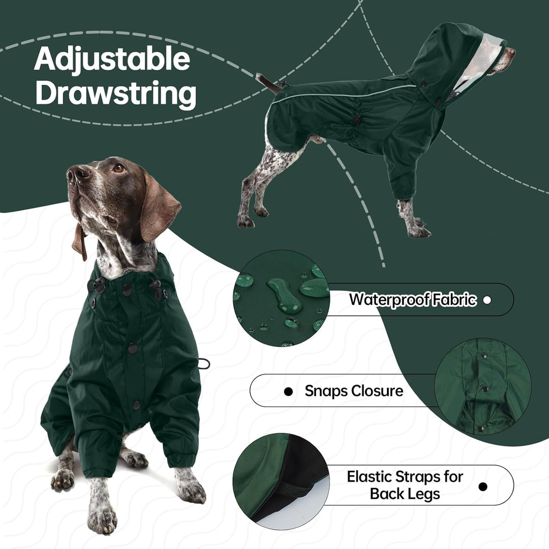 Wasserdichter Hundemantel, Regenschutz Hund Regenjacke Hunderegenmantel Einstellbare wasserdichte Ha