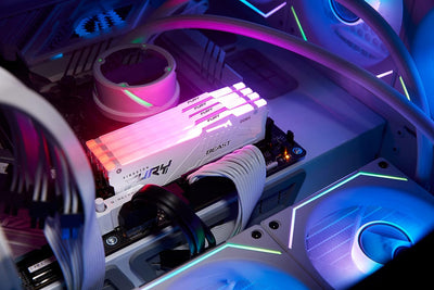 Kingston Fury Beast Weiss RGB Expo 32GB 5600MT/s DDR5 CL36 DIMM Desktop Gaming Speicher kit mit 2 -