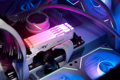 Kingston Fury Beast Weiss RGB XMP 16GB 6000MT/s DDR5 CL40 DIMM Desktop Gaming Speicher Einzelnes Mod