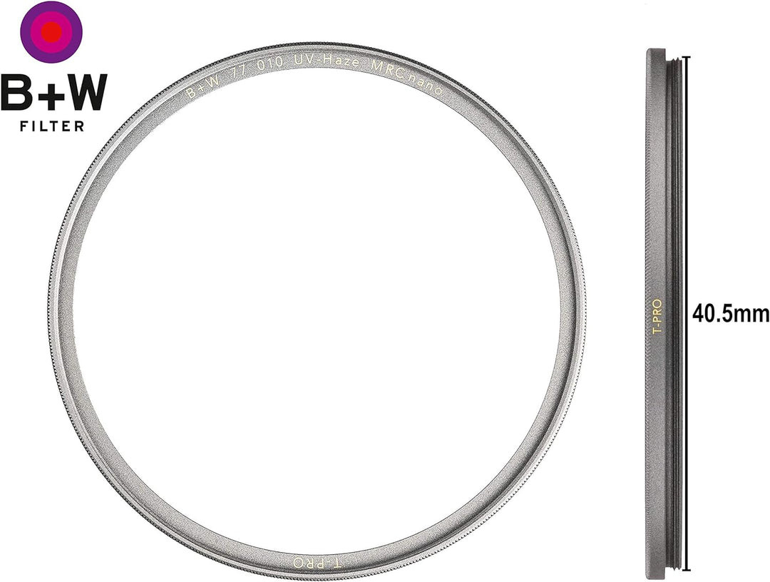 B&W 010 UV-Haze- und Schutz-Filter (40,5mm, T-Pro, Titan-Finish, MRC Nano, 16x vergütet, super Slim,