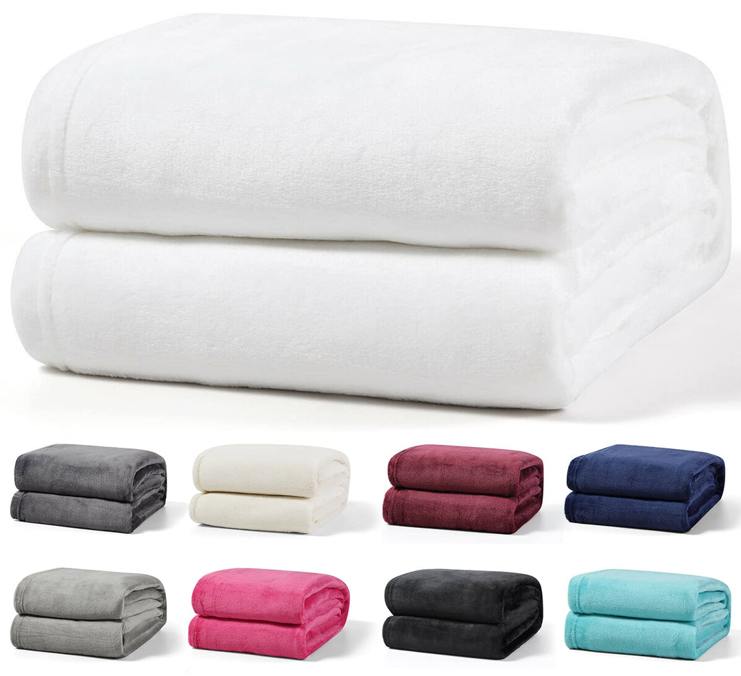 Leonado Vicenti 2er Set Flauschige Kuscheldecke 150x200 cm Fleecedecke Wohnzimmerdecke Sofadecke Tag