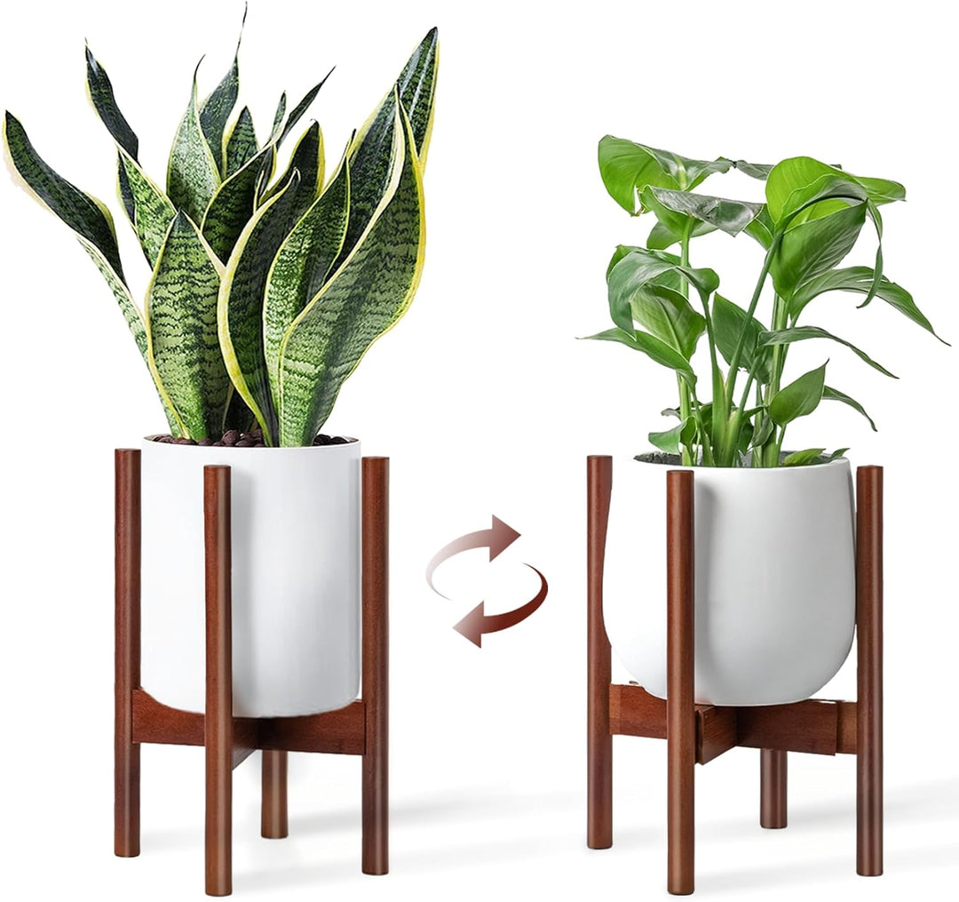 Bamworld Blumenständer Pflanzenständer Holz Pflanzenhocker Indoor Einstellbare Grösse Blumentreppe O