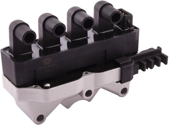 HELLA 5DA 358 000-491 Zündspule - 12V - 3-polig - Blockzündspule - geschraubt