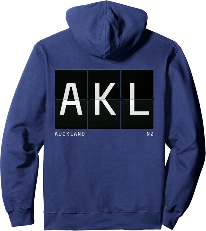 AKL Aukland NZ Neuseeland Retro Flughafen-Code-Reisender Pullover Hoodie