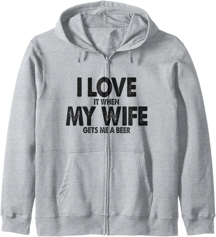 Bier trinken Ehemann Ich liebe meine Frau Biere Geschenk Kapuzenjacke