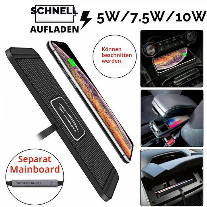 Schnellladematte, Auto Qi Schnellladegerät Anti Rutsch Pad Handyhalterung Ständer für Samsung