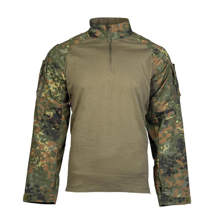Mil-Tec Feldhemd Tactical 2.0 für Herren • Slim Fit Einsatzhemd mit Reissverschlusstaschen &amp; Klettfl