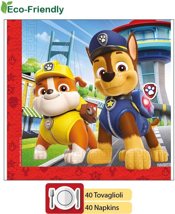 Ciao - Party-Set Paw Patrol Rescue Heroes Menschen (88 Stück Teller Ø23 cm, 24 Becher 200 ml, 40 Ser