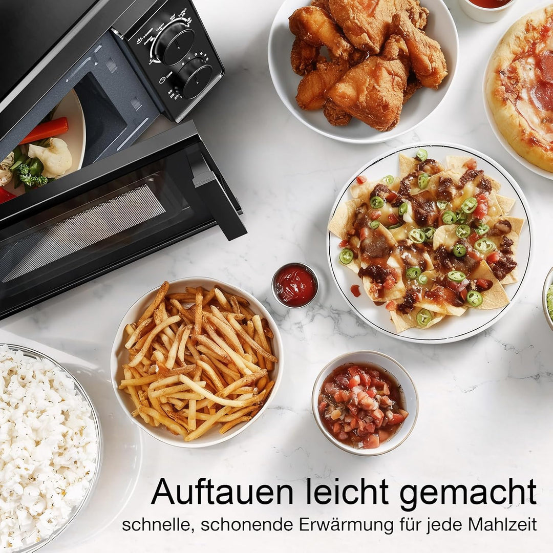 Galanz Solo-Mikrowelle 20L P70T20L-VB, 700W Mikrowelle mit 6 Leistungsstufen, 0 bis 30 Minuten-Timer