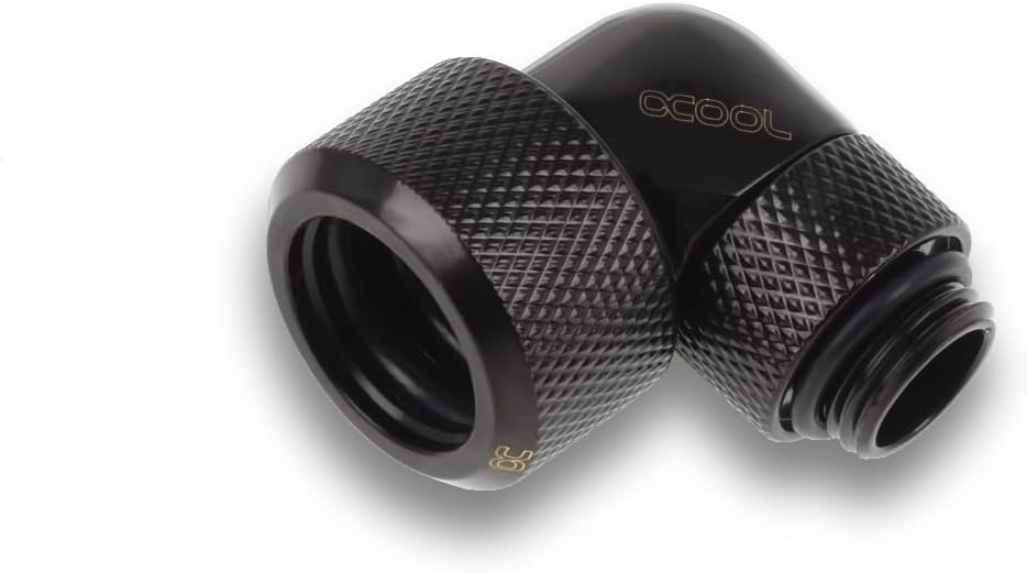 Alphacool 17609 Eiszapfen 16mm HardTube Anschraubtülle 90° drehbar G1/4 für Acryl/Messingrohre - 4pc