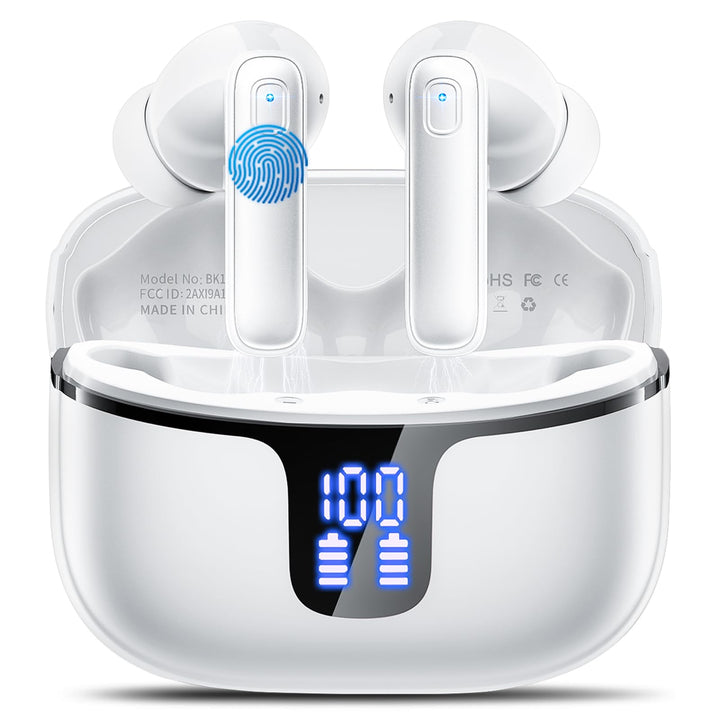 Bluetooth Kopfhörer, 2026 Stereo-Bass Kopfhörer Kabellos Bluetooth in Ear | 4 ENC Noise Cancelling M