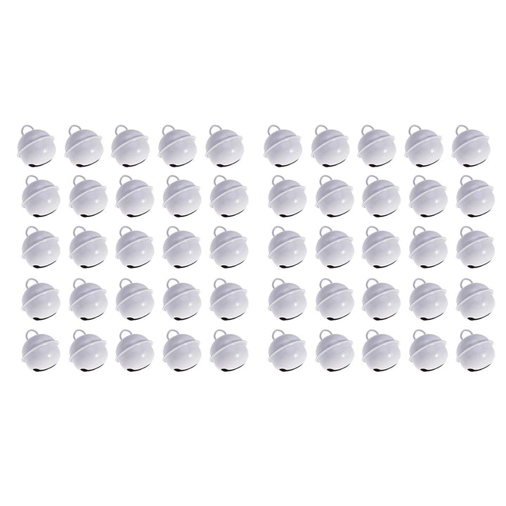 VORCOOL 50 Pcs 22mm Bunter Weiss Glocke，Farben Weiss Schellen Bunte Metallglöckchen，Glöckchen zum Ba