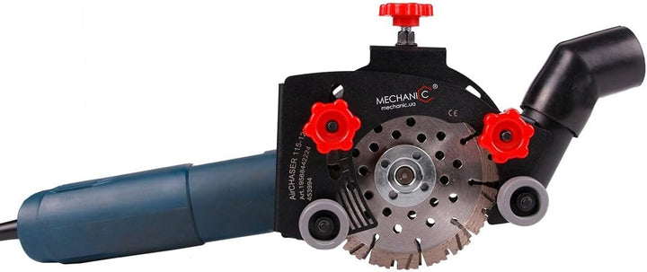 MECHANIC Mauernutfräse Winkelschleifer Schlitzfräse 115-125mm Fugen Mauernutfräse 12mm Version 2.0