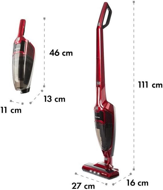 Klarstein TurboHybrid Zyklon Staubsauger, Akku Staubsauger, Staubsauger Kabellos für 50min Betriebsd
