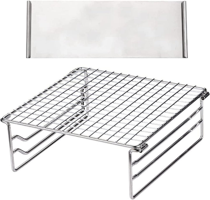 Myqqhbs Klappgrillrost Campinggrill Klappgrill Mini Outdoor Grillrost Edelstahl für Picknick Wandern