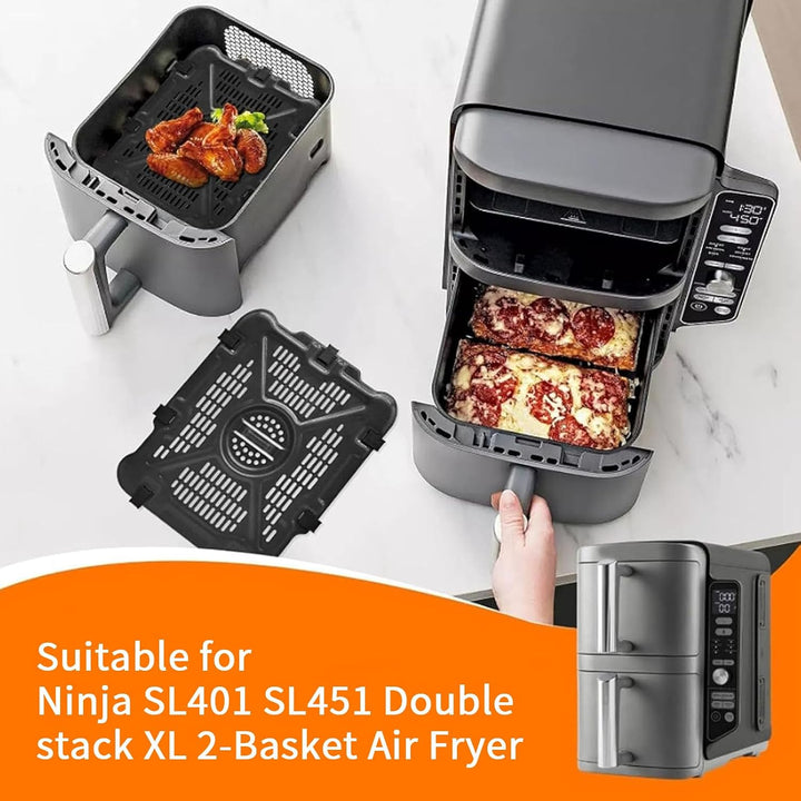 Luftfräter Zubehör für Ninja SL400UK 9.5L SL300UK 7.6L Doppelstapel XL 2 Korb Luftfräter, 2 Stück Lu
