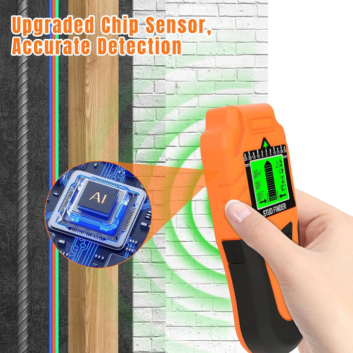 Leitungssuchgerät 6-in-1 Wandscanner – Multifunktionaler Balkenfinder mit LCD-Display & akustischem