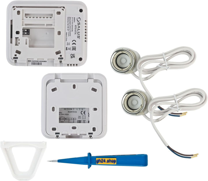 SmartHome Heizung Einzelraumregelung Digitaler Funk Raumthermostat mit Empfänger und 2 Stück Stellan