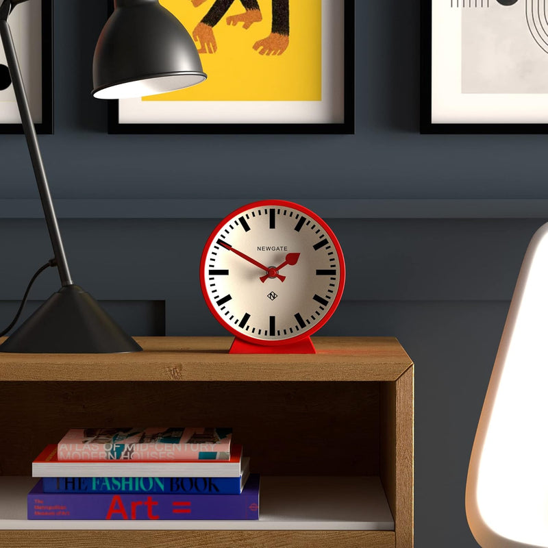 NEWGATE® M Kaminuhr für Kaminsims, geräuschlos, kein Ticken, moderne Kaminuhr, kleine Kaminuhr, Bahn
