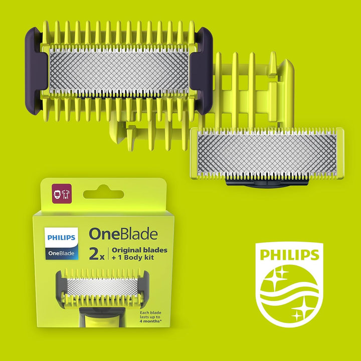 Philips OneBlade Face + Body Set mit einzigartiger OneBlade-Technologie (Modell QP620/50) QP620/50 –