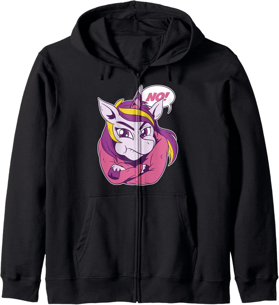 No Lustiges Störrisches Einhorn Nein Einhörner Fantasie Kapuzenjacke