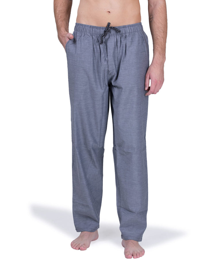 Moonline - Herren Webhose Freizeithose Loungewear aus 100% Baumwolle, M Grau