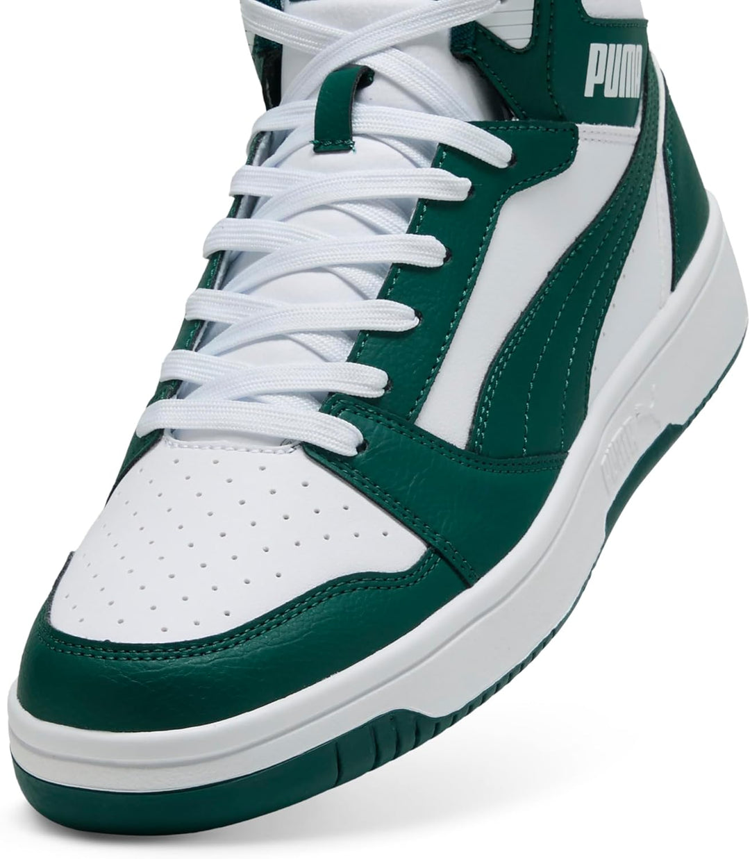 PUMA Unisex Rebound V6 Sneaker 37 EU Puma White Dark Myrtle, 37 EU Puma White Dark Myrtle