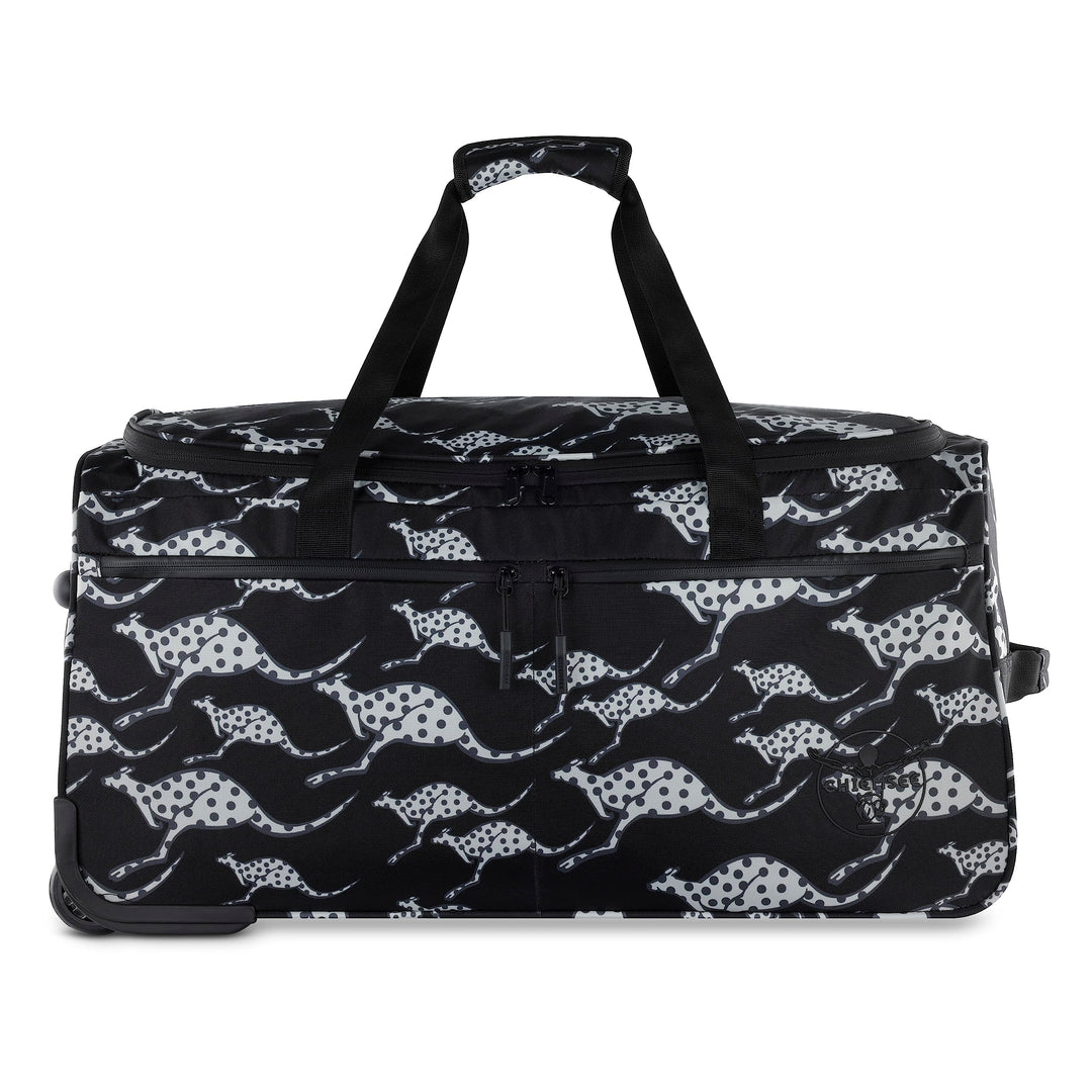 Chiemsee Jump N Fly Reisetasche auf Rollen, Unisex Weekender aus recyceltem PET, Schwarz, Schwarz