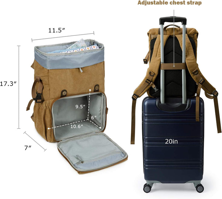 BAGSMART Fotorucksack DSLR Kamerarucksack Canvas Diebstahlsicher Wasserabweisend mit Regenschutz für