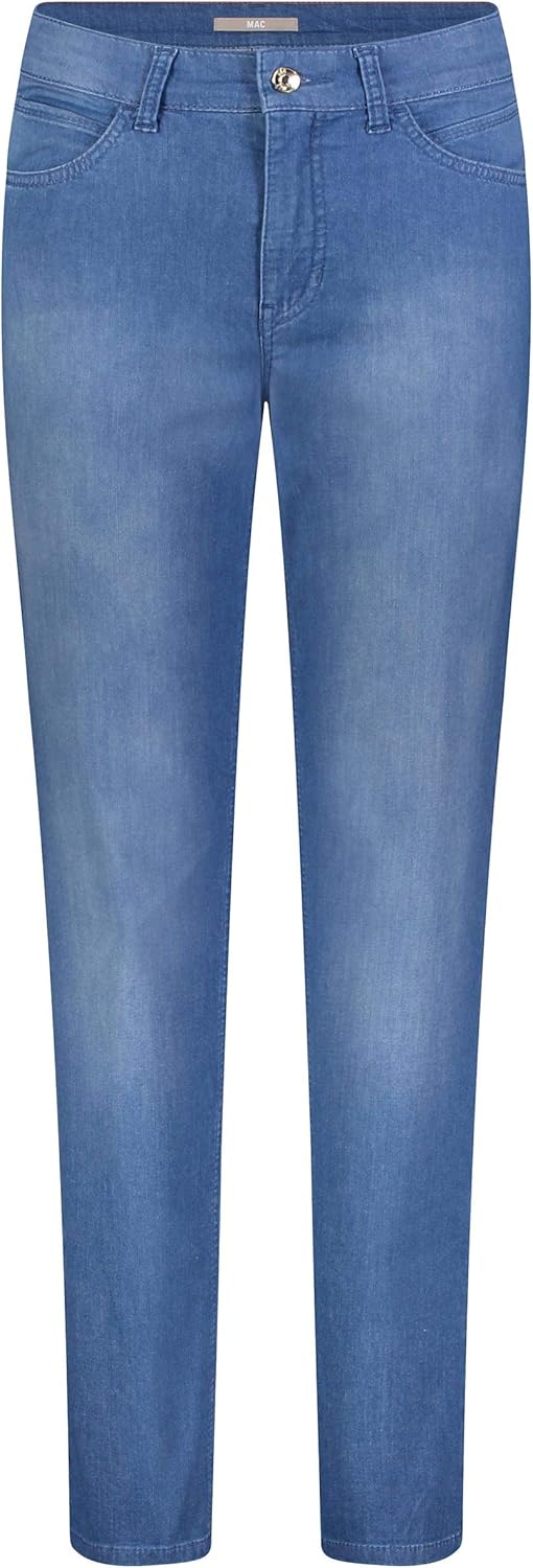 MAC Jeans Damen Jeans Hose Melanie Stretchdenim Grey 34 Mid Blue Used/L32, 34 Mid Blue Used/L32