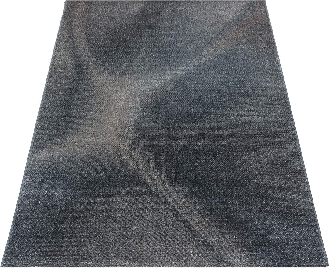 Carpetsale24 Modern Designer Kurzflor Teppich, Abstrakt Meliert Design, Läufer Teppich, Grau - Beige