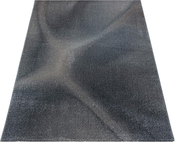 Carpetsale24 Modern Designer Kurzflor Teppich, Abstrakt Meliert Design, Läufer Teppich, Grau - Beige
