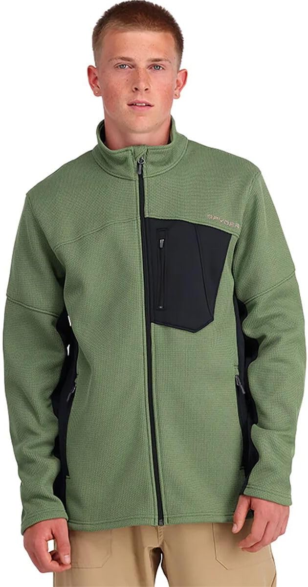 Spyder Herren Bandit Hybrid Full Zip Jacket Fleecejacke (1er Pack) XXL Pine, XXL Pine