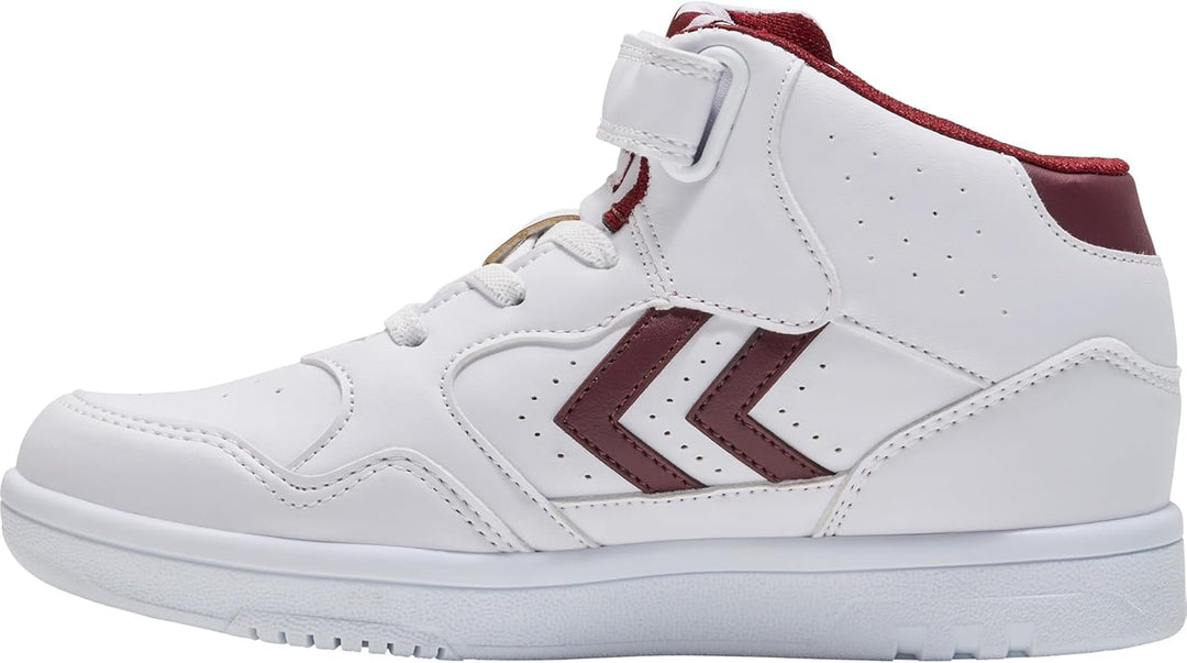 hummel Unisex Kinder Camden High Jr Sneaker 26 EU White Red, 26 EU White Red