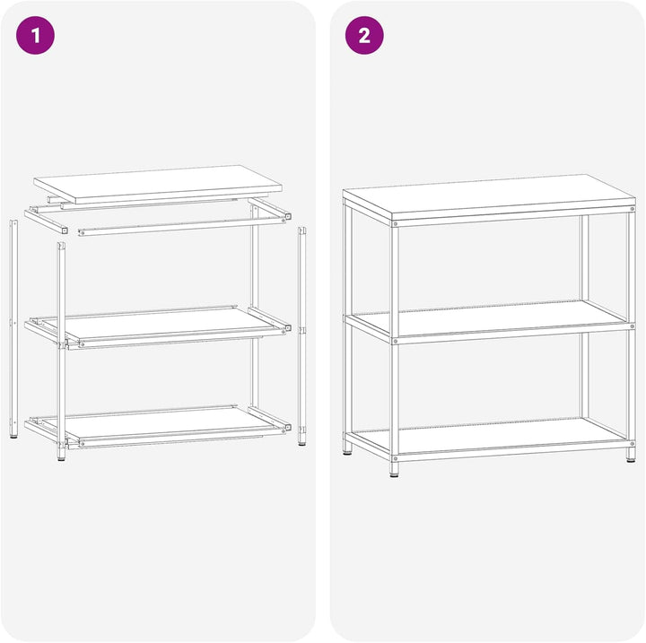 vidaXL Küchenaufbewahrung mit Regal Anthrazit 90 x 50 x 92 cm Stahl, Moderne Küchenlagerung, rechtec