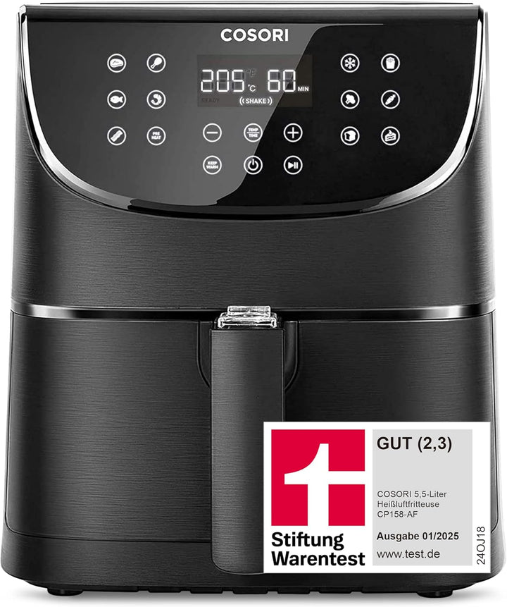 COSORI Heissluftfritteuse 5,5L XXL Friteuse Heissluft Fritteusen ohne Öl, Airfryer mit Digitalem LED