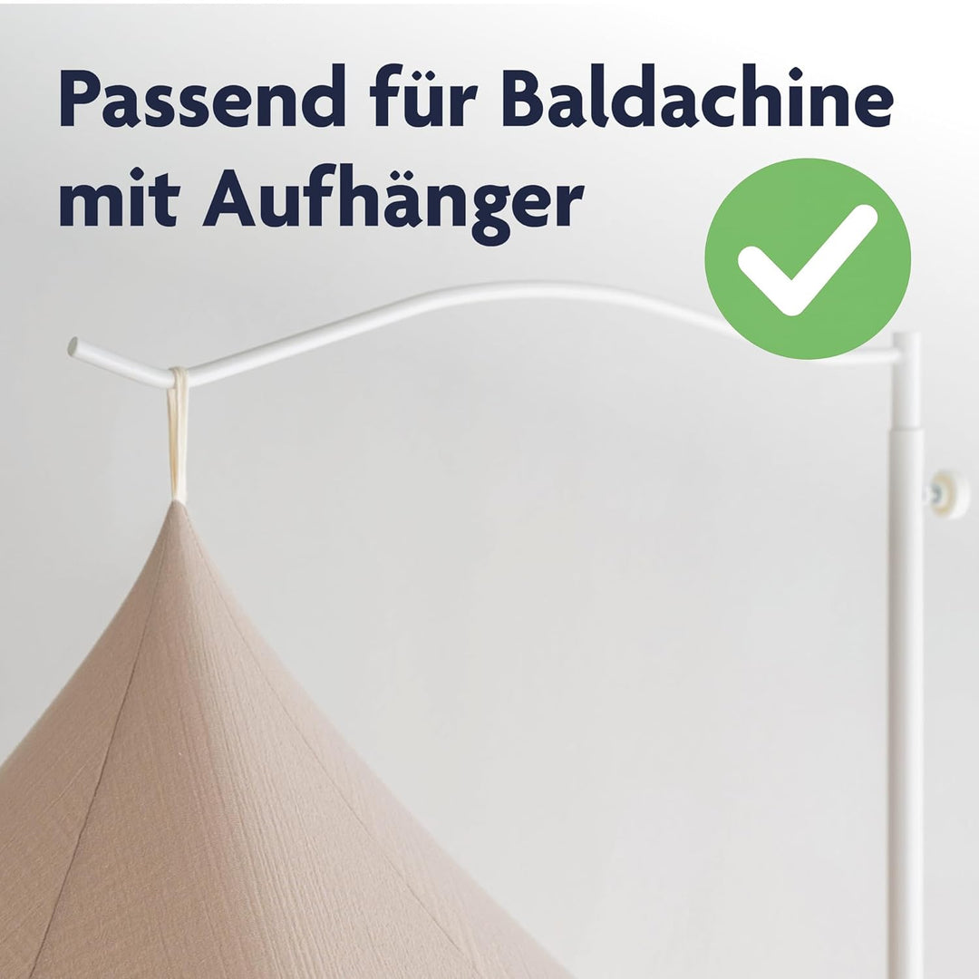 Julius Zöllner Himmelhalter Max | mit Standfuss | für Baldachine zum Aufhängen | weiss, weiss