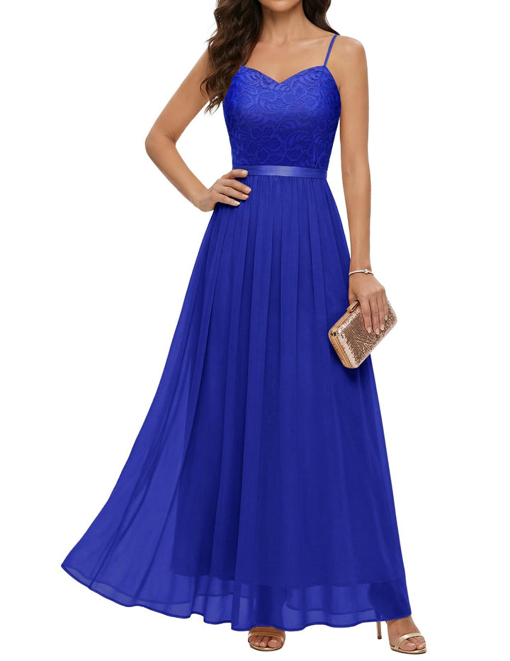 DRESSTELLS Abendkleider Elegant für Hochzeit Festlich Ballkleid Damen Lang Brautkleid Standesamt Bra