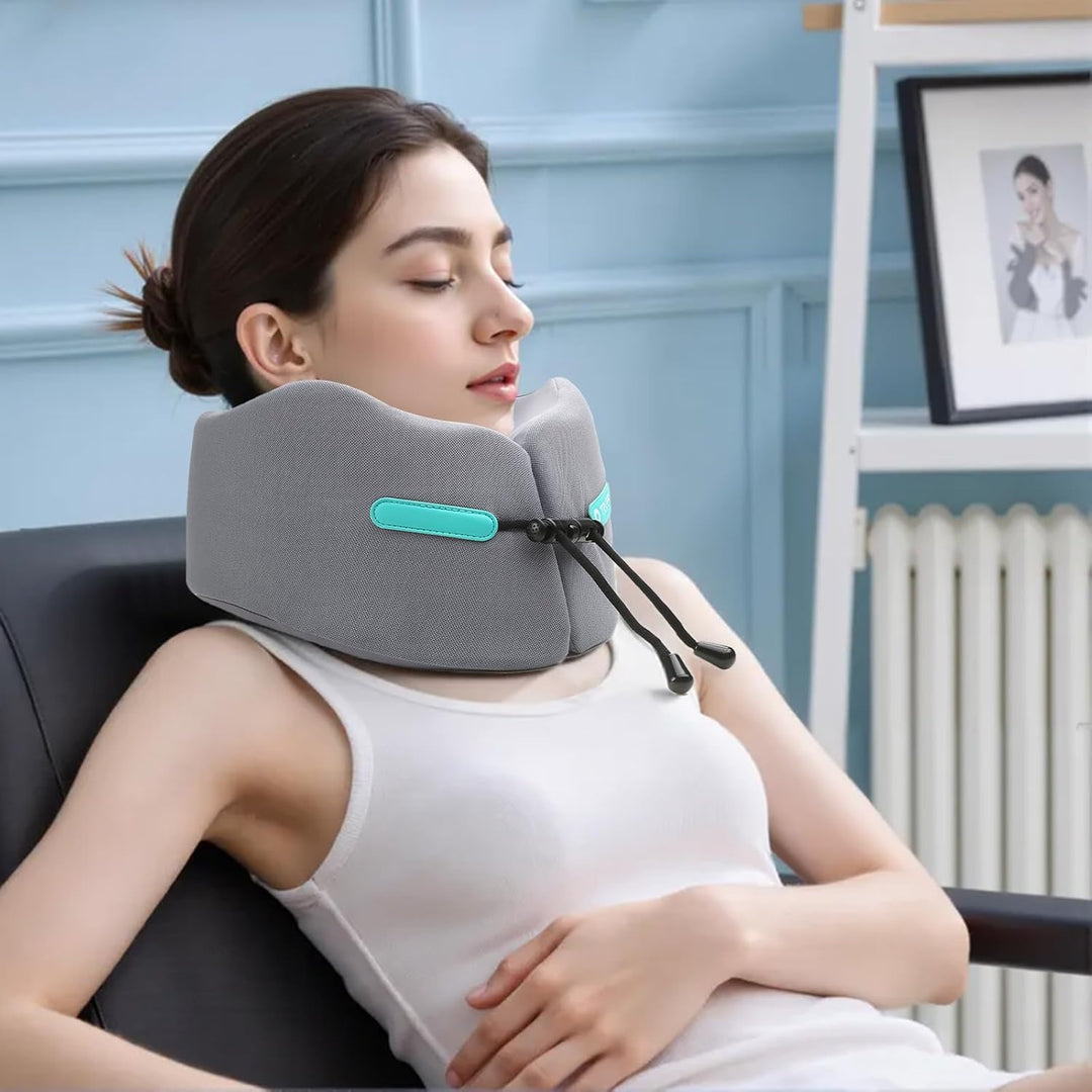 Nackenkissen Flugzeug Reisekissen Memory Foam Erwachsene Nackenhörnchen Reise Verstellbares Auto-Kop