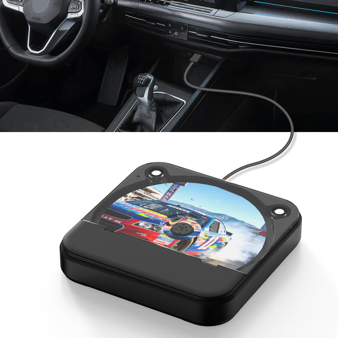 MONODEAL Externer CD Player für Auto, Plug-and-Play Auto CD-Player mit USB/AUX Anschluss, Universell