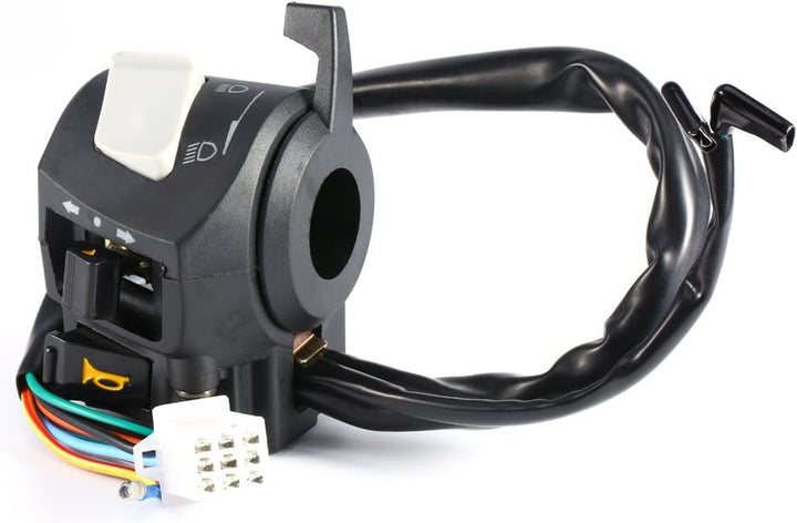 Qiilu 2x Universal 7/8 '' Motorrad Lenker Schalter, Wasserdichte Motorrad Scheinwerfer Blinker Horn