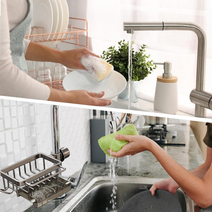 Spülbecken Organizer Edelstahl, Kitchen Sink Organizer Over Faucet, Spülbecken Ablage Spüle Organize