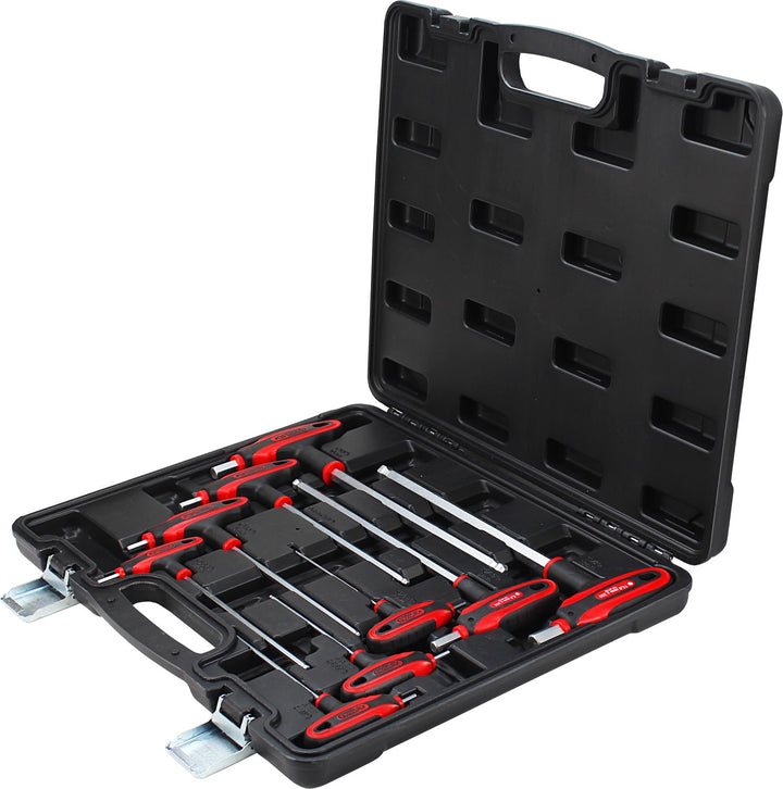 KS Tools 151.8150 ERGOTORQUEplus T-Griff-Innensechskant-Kugelkopf-Schlüssel-Satz, 9-tlg.