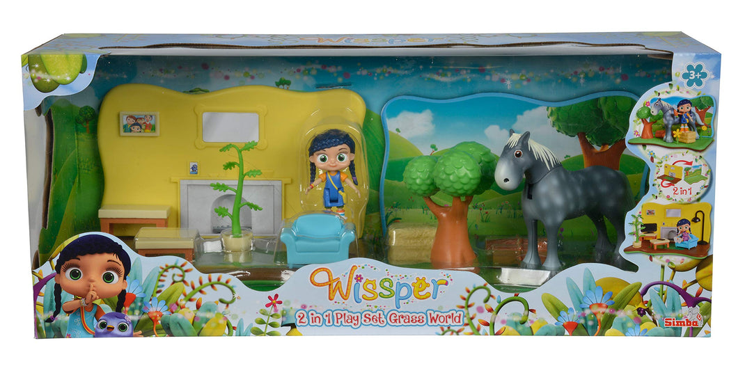 Simba 109358470 - Wissper 2-in-1 Spielset Graswelt, 20 x 12 cm