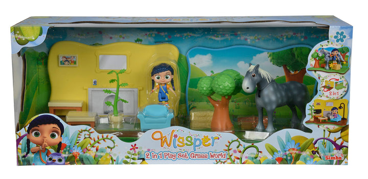 Simba 109358470 - Wissper 2-in-1 Spielset Graswelt, 20 x 12 cm