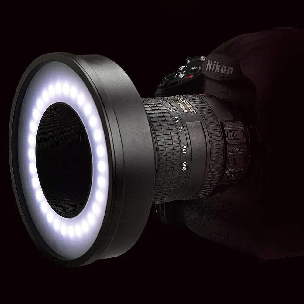 Kaiser Fototechnik 3250 KR90 Ringleuchte (30x DREI-Chip LED, Filtergewinde 77mm) mit integrierter Ak
