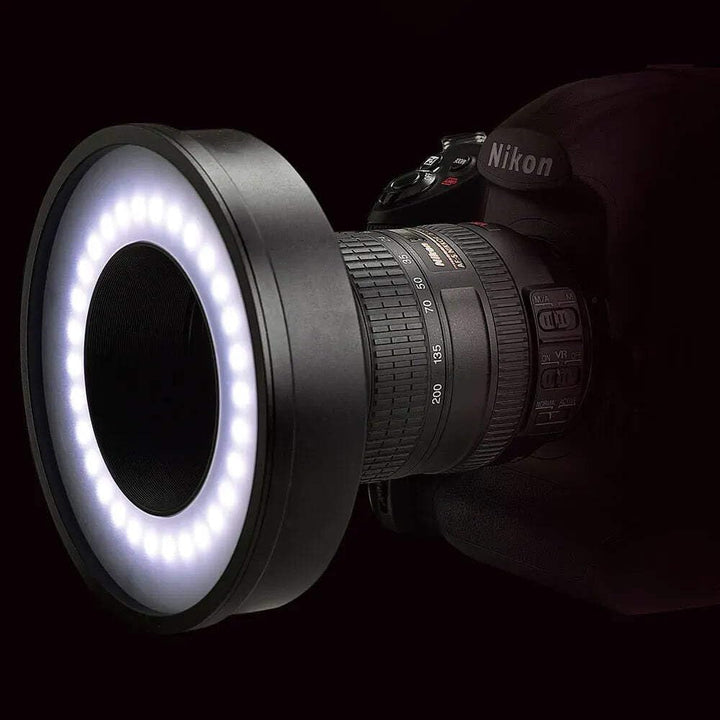 Kaiser Fototechnik 3250 KR90 Ringleuchte (30x DREI-Chip LED, Filtergewinde 77mm) mit integrierter Ak