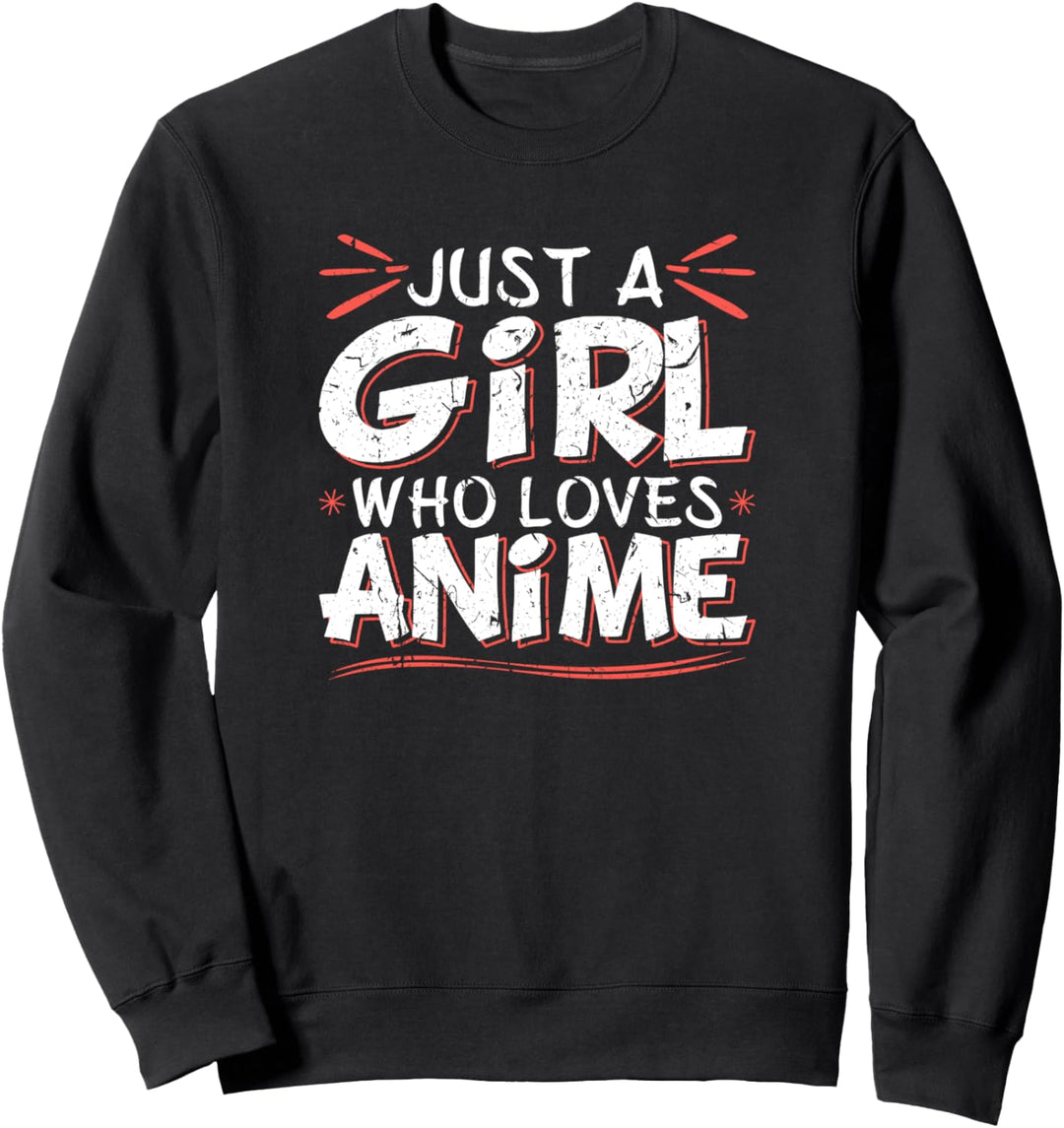 Mädchen Liebt Anime Sweatshirt