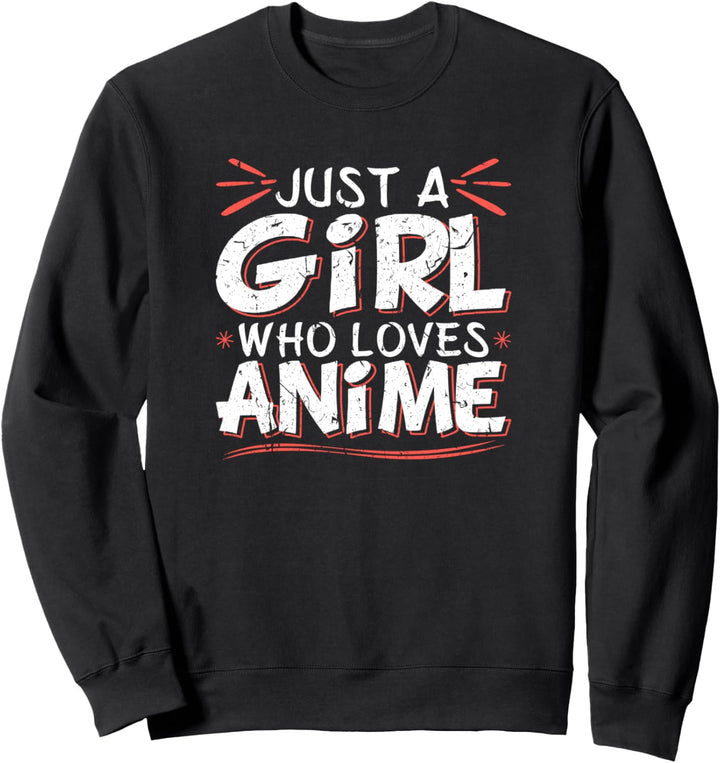 Mädchen Liebt Anime Sweatshirt